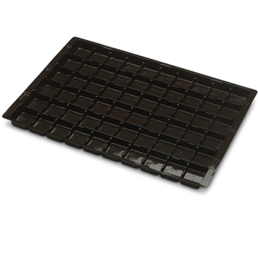 ANL Plastics black tray for biscuits and chocolates